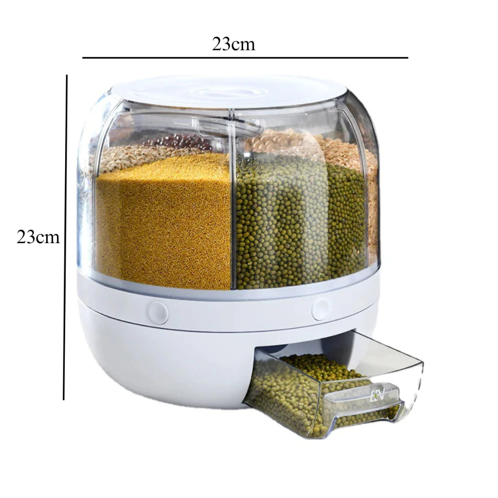 Dispenser Giratório para Alimentos com 6 Compartimentos