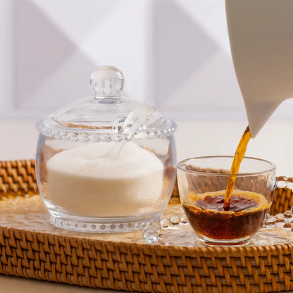 Açucareiro de Vidro com Colher 200ml