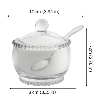 Açucareiro de Vidro com Colher 200ml