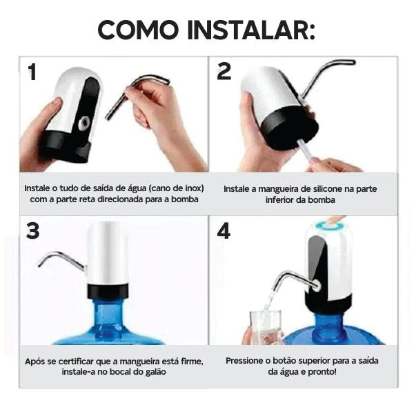 Bomba Para Galão de Água Recarregável AquaPress