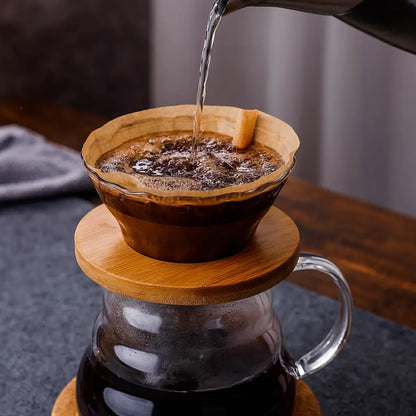Cafeteira com Filtro de Vidro Borossilicato Com Tampa 600ml