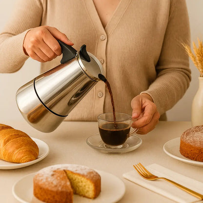 Cafeteira Italiana Aço Inox 450ml