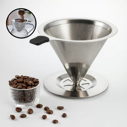 Coador de Café Aço Inox Reutilizável