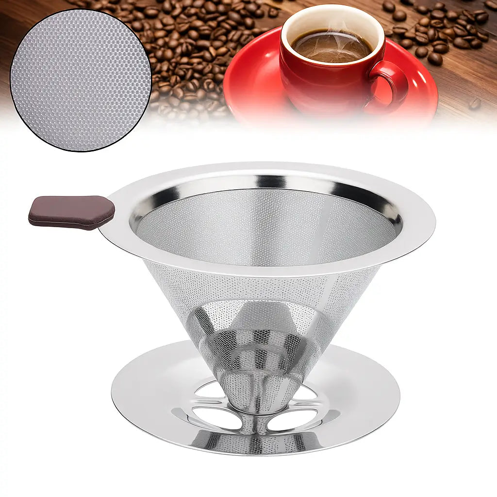 Coador de Café Aço Inox Reutilizável