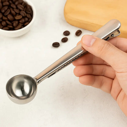 Colher Medidora de Café Inox com Prendedor Clipressia