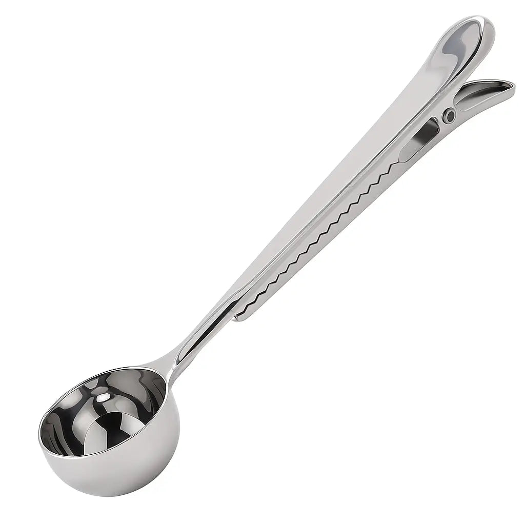 Colher Medidora de Café Inox com Prendedor Clipressia