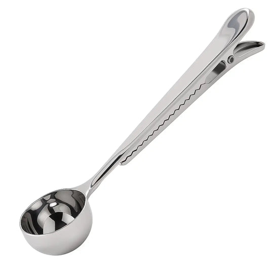 Colher Medidora de Café Inox com Prendedor Clipressia