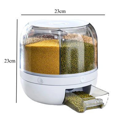 Dispenser Giratório para Alimentos com 6 Compartimentos