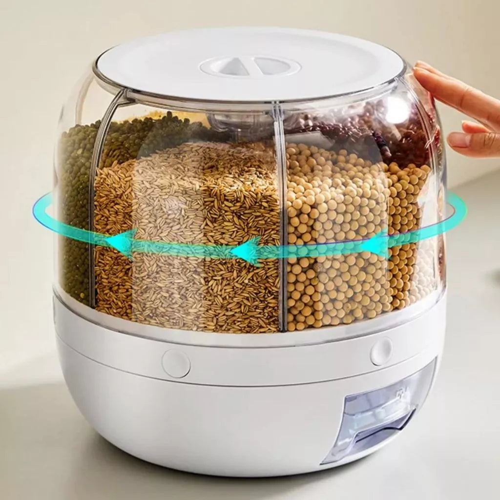 Dispenser Giratório para Alimentos com 6 Compartimentos
