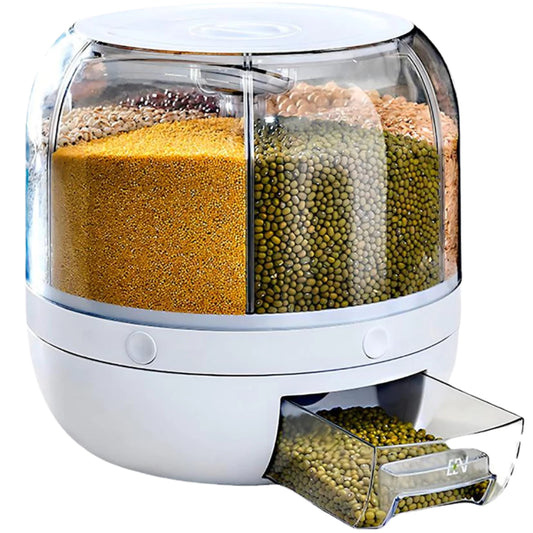 Dispenser Giratório para Alimentos com 6 Compartimentos