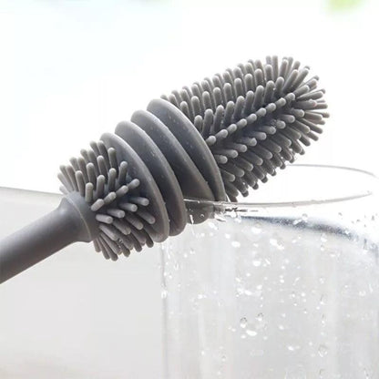 Escova de Silicone para Limpeza de Copos e Garrafas