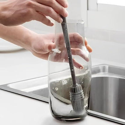Escova de Silicone para Limpeza de Copos e Garrafas