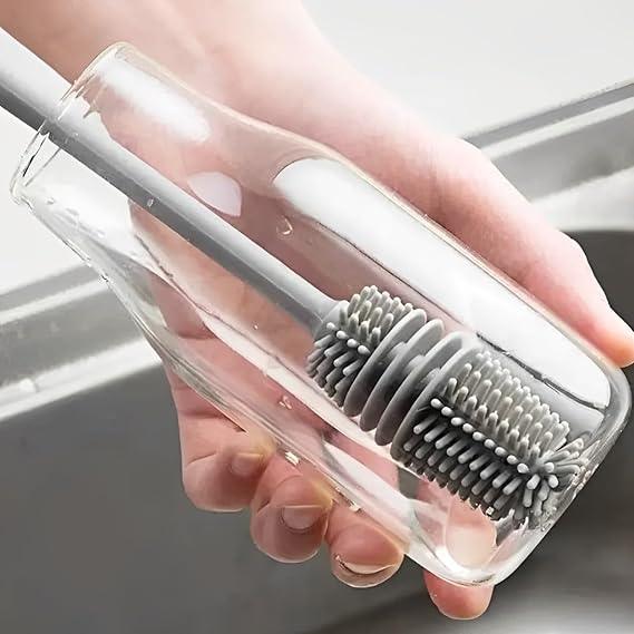 Escova de Silicone para Limpeza de Copos e Garrafas