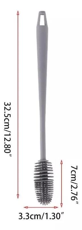 Escova de Silicone para Limpeza de Copos e Garrafas