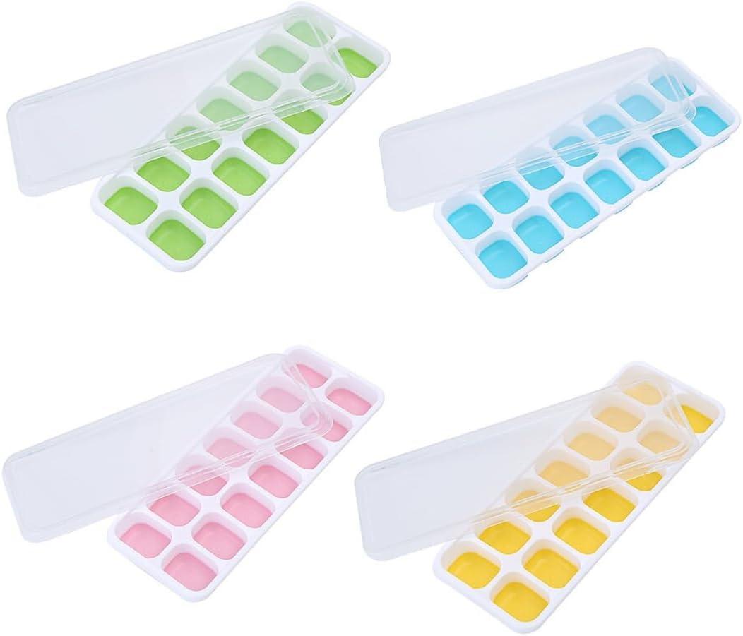 Kit 2 Formas de Gelo Fundo de Silicone Com Tampa 14 Cubos