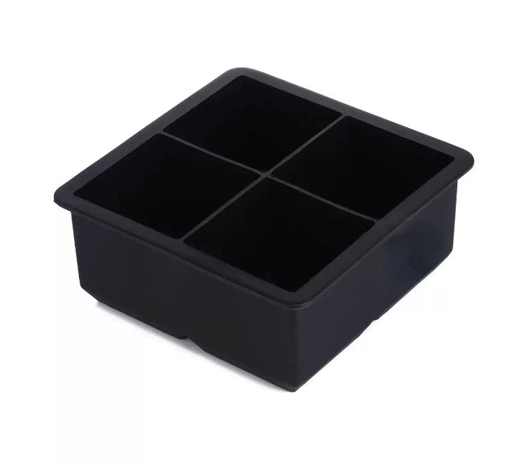 Forma de Gelo de Silicone Grande 4 Cubos