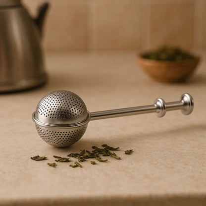 Infusor de Chá Aço Inox Redondo 18cm