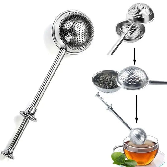 Infusor de Chá Aço Inox Redondo 18cm