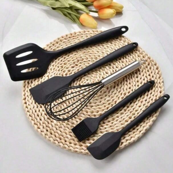Kit 5 Utensílios de Cozinha em Silicone