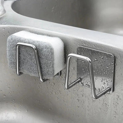 Kit 2 Suportes Para Esponja Autoadesivos em Aço Inox
