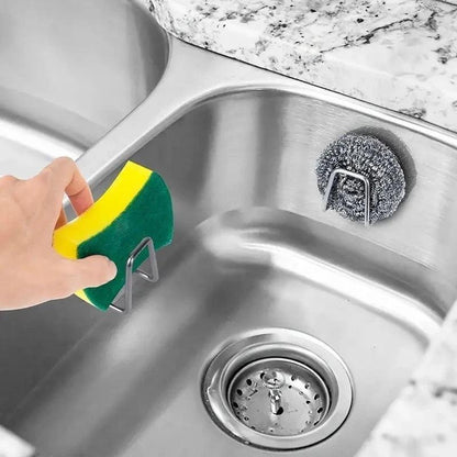 Kit 2 Suportes Para Esponja Autoadesivos em Aço Inox