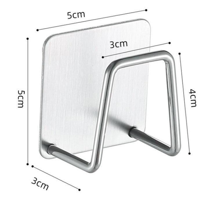Kit 2 Suportes Para Esponja Autoadesivos em Aço Inox