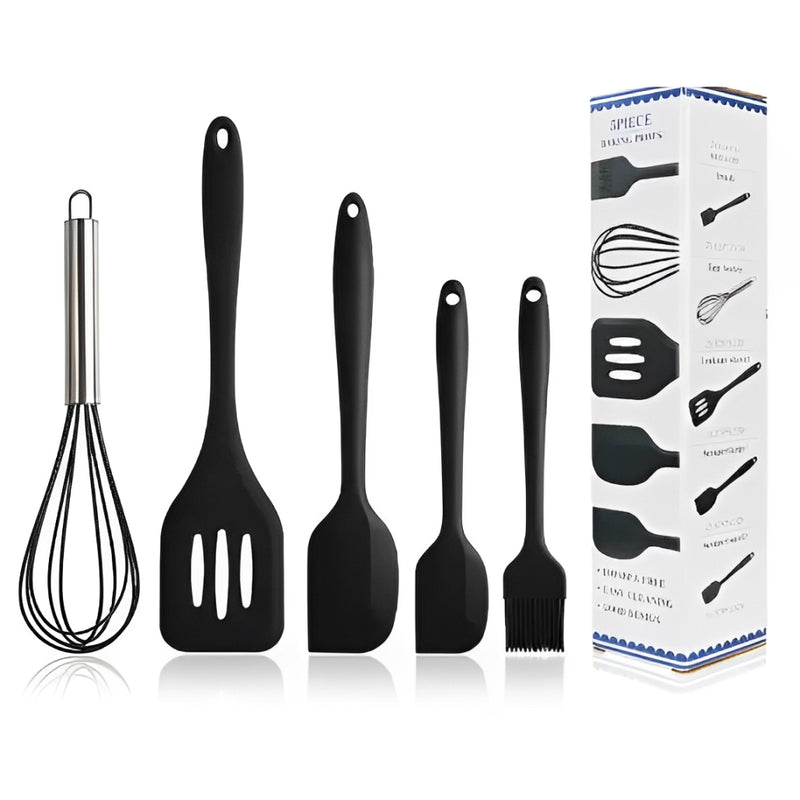 Kit 5 Utensílios de Cozinha em Silicone