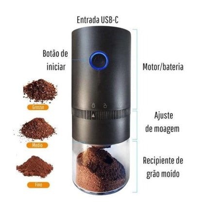 Moedor de Café Elétrico Recarregável GranoPro
