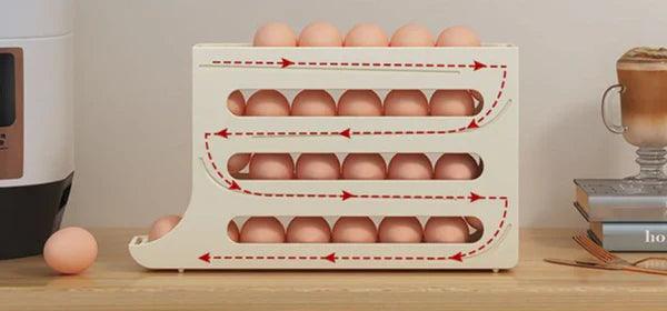 Organizador de Ovos Deslizante Para 30 Ovos EggBox