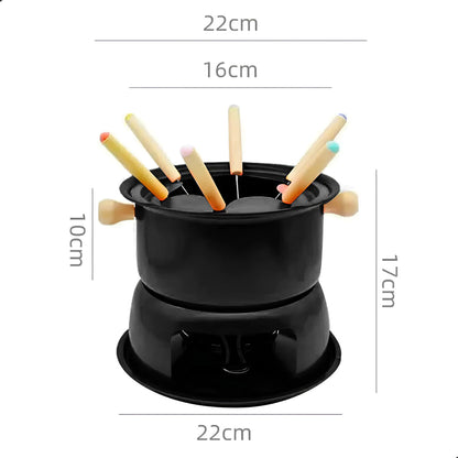 Panela de Fondue Inox Com 11 Peças FondueSet