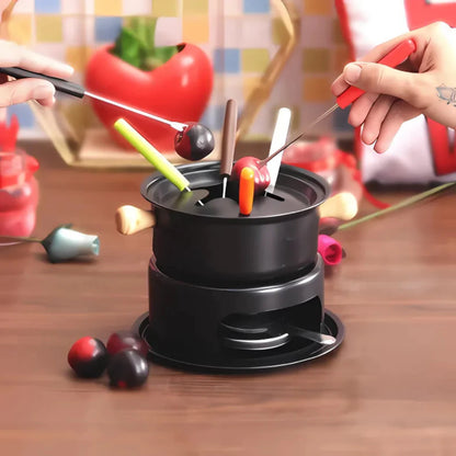 Panela de Fondue Inox Com 11 Peças FondueSet