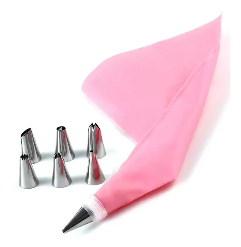Kit Saco de Confeitar de Silicone Com 23 Bicos Para Decoração