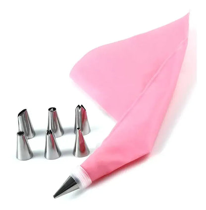 Kit Saco de Confeitar de Silicone Com 23 Bicos Para Decoração