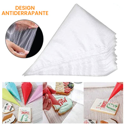 Saco de Confeitar Descartável Resistente 100 Unid.